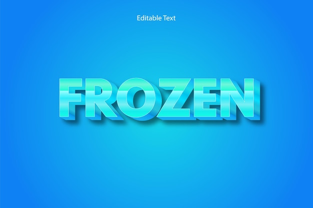 Frozen 3d Text Effect