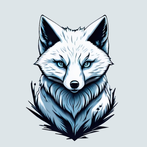 Frozen Delight Arctic Fox Vector Art for Apparel