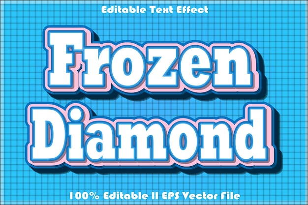 Frozen Diamond Editable Text Effect