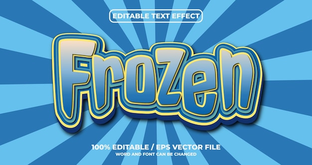 Frozen editable text effect