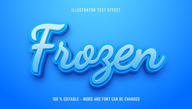 Vector frozen editable text effect