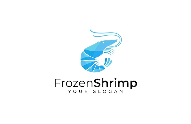 Frozen shrimp logo design inspiration