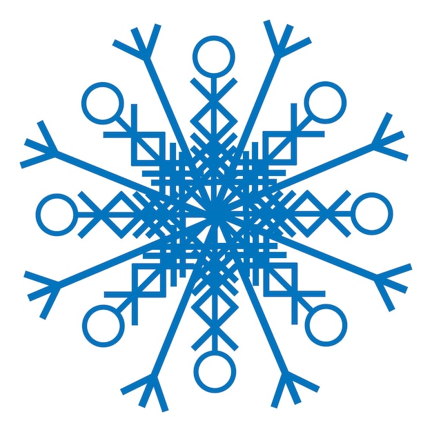 Замороженный силуэт хрустальной снежинки для зимнего дизайна. векторная иллюстрация с элементом рождества и нового года