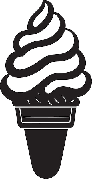 Frozen Symphony Black Logo Cone Tasty Twirls Cone Ice Cream Icon