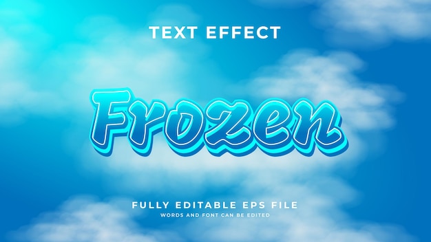 Vector frozen text effect style