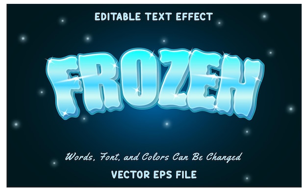 Vector frozen text effect