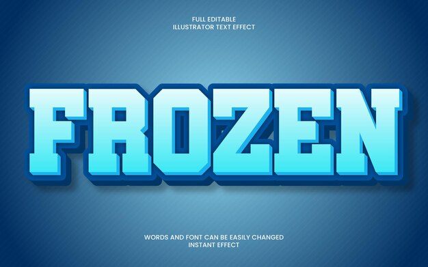 Frozen text effect