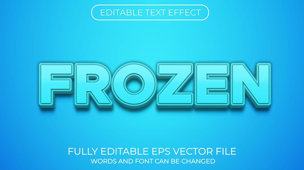 Frozen text effect