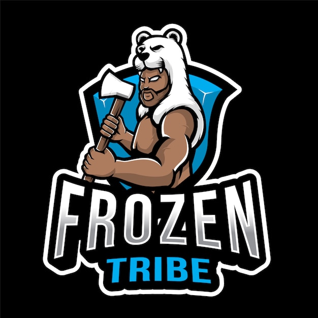 Шаблон логотипа frozen tribe esport