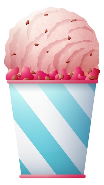 Vector frozen yoghurtbal sorbet zoete frozen scoop