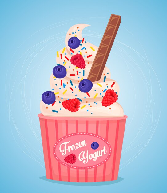 frozen yogurt cup