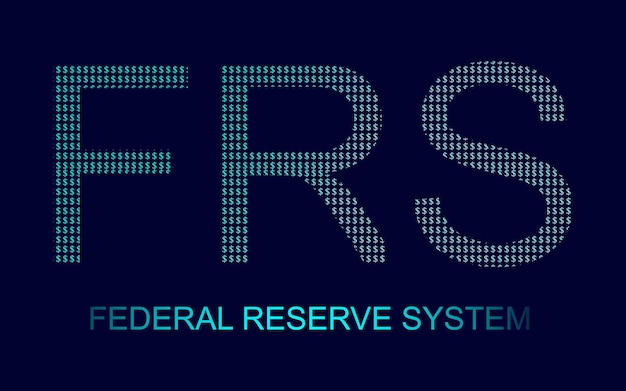 ベクトル frs 連邦準備制度米国の中央銀行機関の未来的なコンセプト デザイン