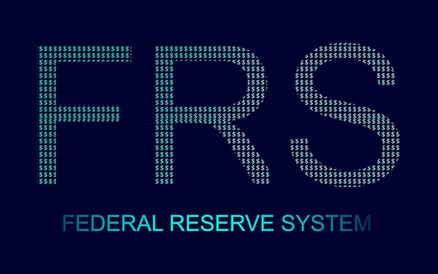 Vettore frs sistema di riserva federale banca centrale degli stati uniti concept design futuristico