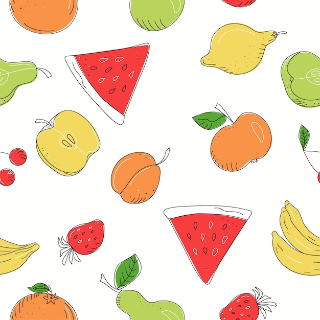 フルーツとベリーのパターン