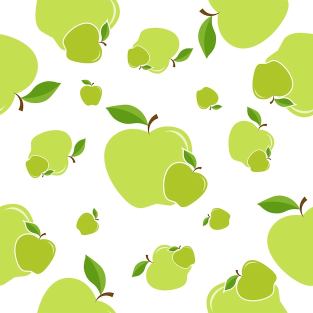 Fruit appel naadloos patroon met een moderne stijl vector