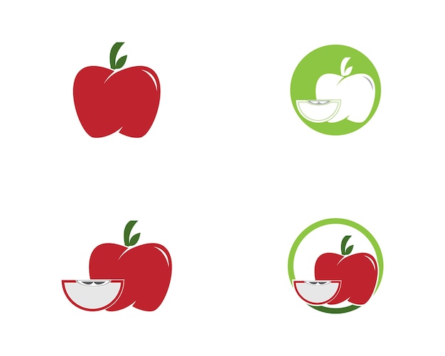 Fruit apple logo sjabloon