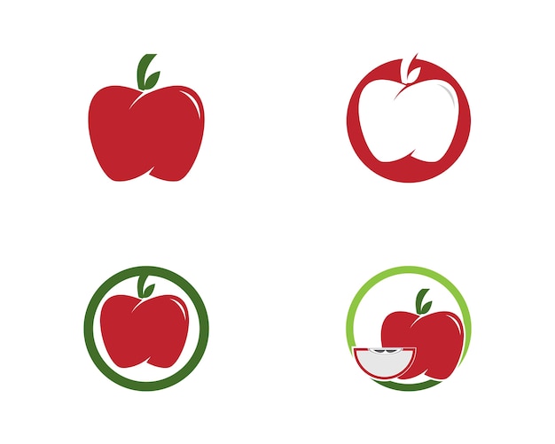 Modello di logo di apple di frutta