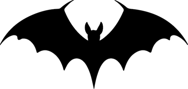 Vector fruit bat black silhouette with transparent background