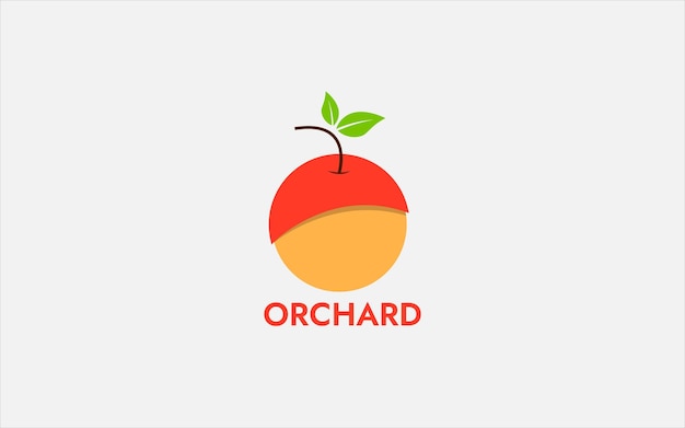 Fruit boomgaard logo ontwerp sjabloon boomgaard tuin landschap veld logo vector