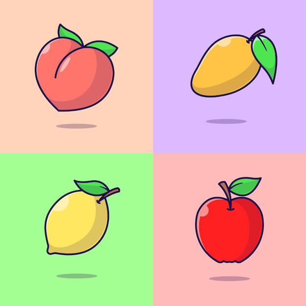 Fruit Cartoon Icon Illustration