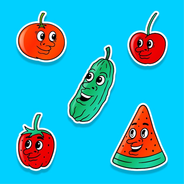 Fruit Character sticker