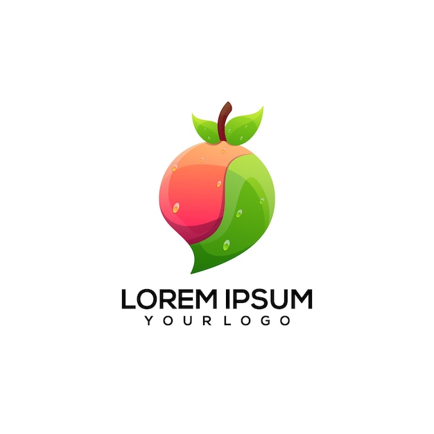 Fruit Colorful logo illustration  