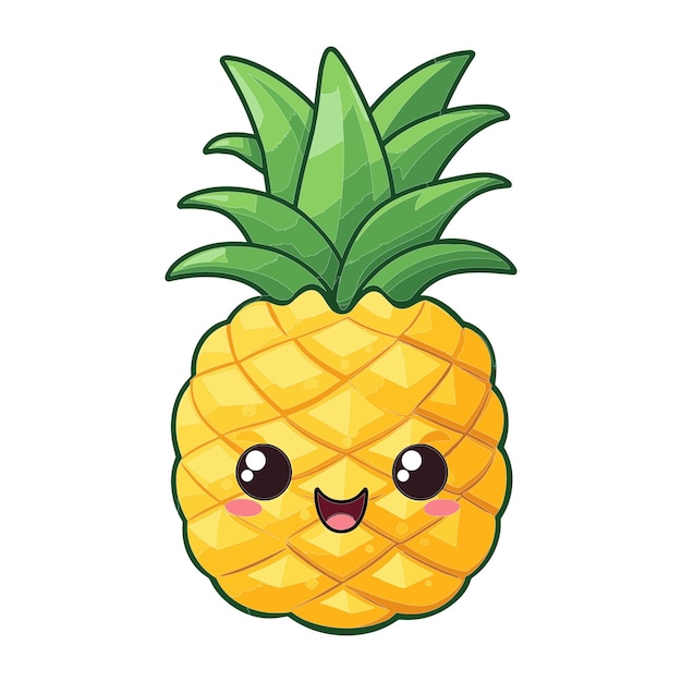 Vector fruit delight happy pineapple