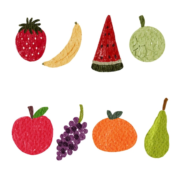 Vector fruit doodle