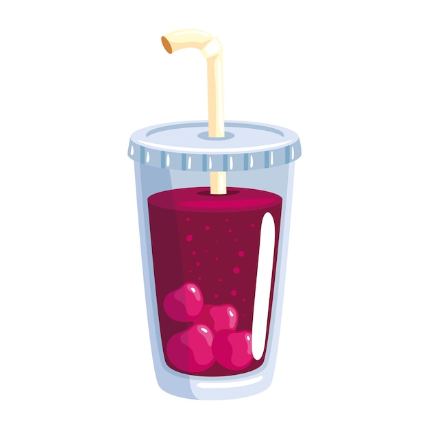 Vector fruit drink cherries