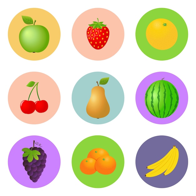 Fruit en bessen stickers