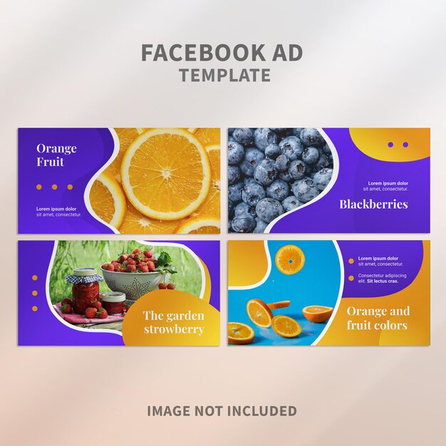 Fruit facebook-advertentiesjabloon