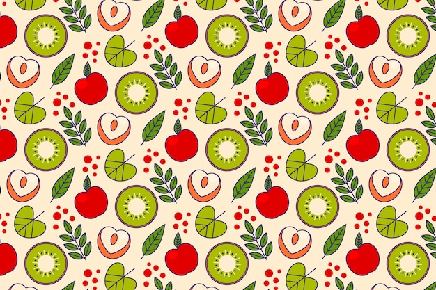 Fruit and floral flat pattern