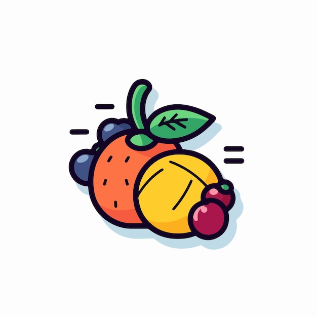 A fruit icon that says'fruit'on it