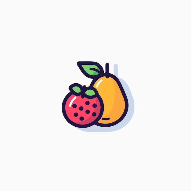 A fruit icon with a pear and a pear