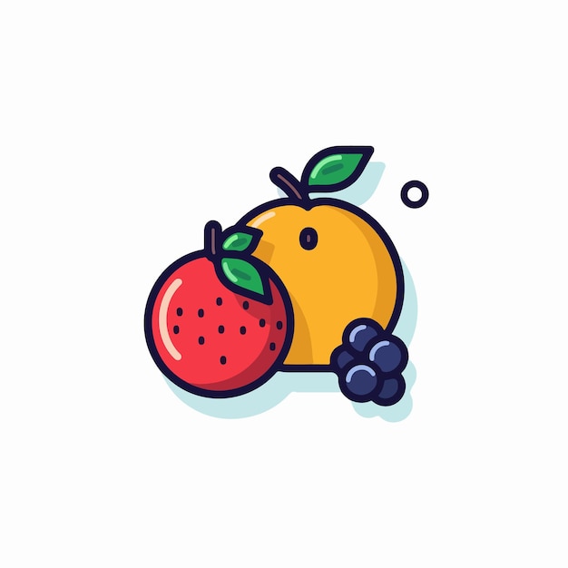 A fruit icon with a red berry and a yellow fruit.