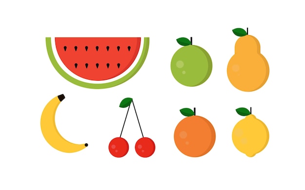 Vector fruit icons