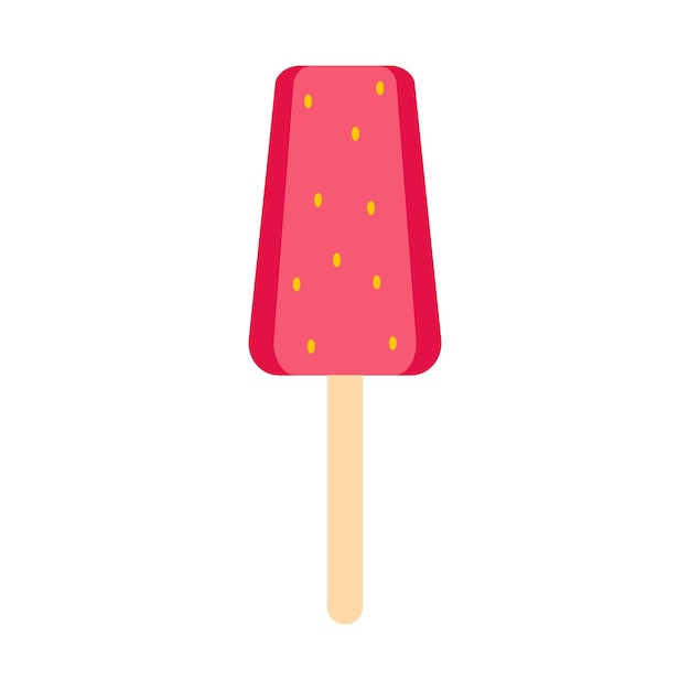 Fruit ijs lolly icoon in vlakke stijl geïsoleerd op witte achtergrond Snoep symbool