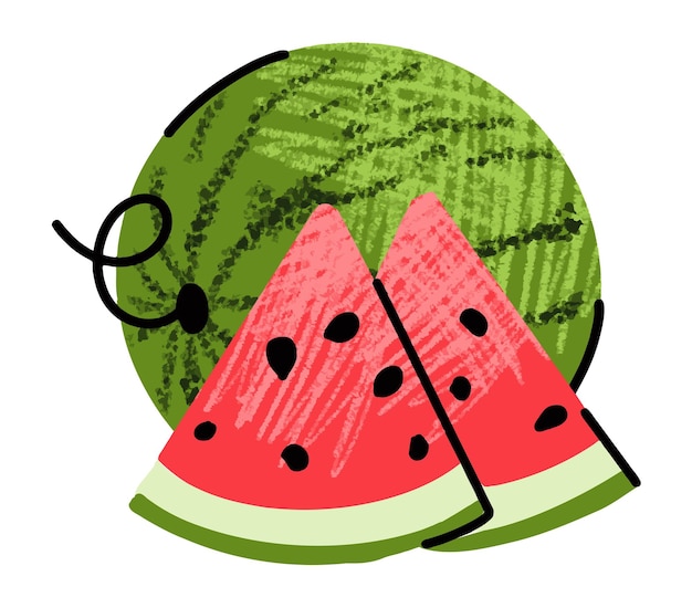 fruit illustraties eenvoudige illustratie in abstracte platte schets tekenstijl gezonde voeding