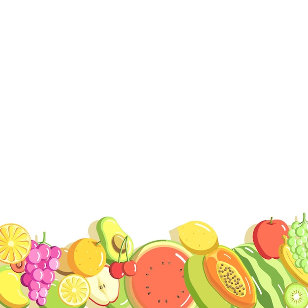 Fruit illustration pattern background