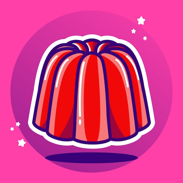 Vector fruit jelly vector illustration