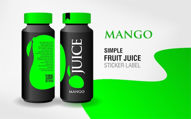 Vector fruit juice label design