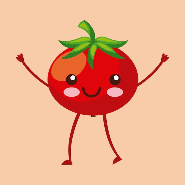 Fruit kawaii character icon image