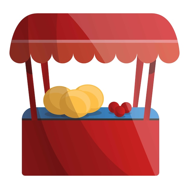 Fruit kiosk icoon Cartoon van fruit kiosk vector icoon voor webontwerp geïsoleerd op witte achtergrond