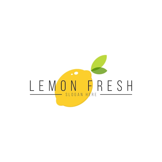 Fruit lemon fresh logo design concept idea