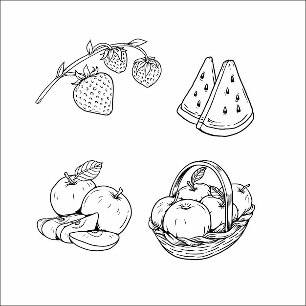 Fruit line art 3065