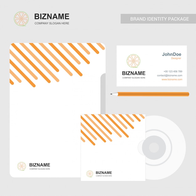 Fruit logo, letterhead and business card