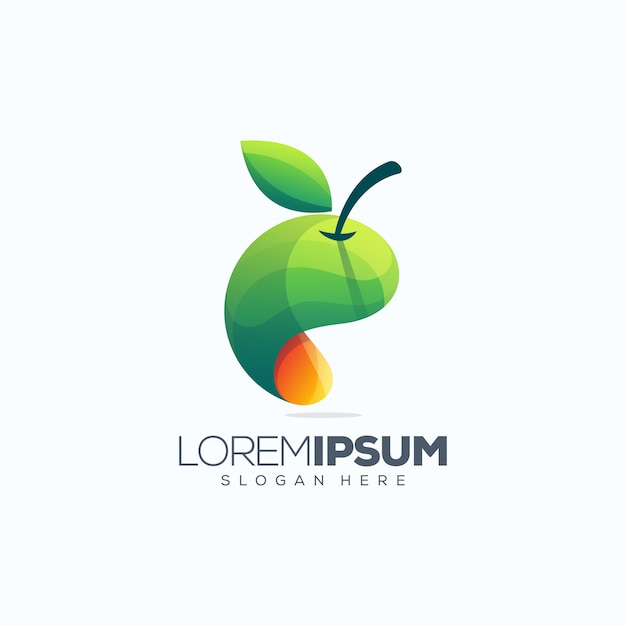 Fruit logo ontwerp vectorillustratie