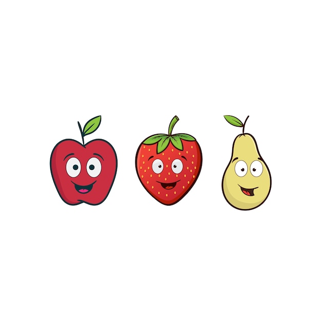 Fruit mascotte cartoon afbeelding