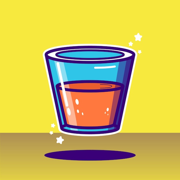 Fruit orange juice vector illustration