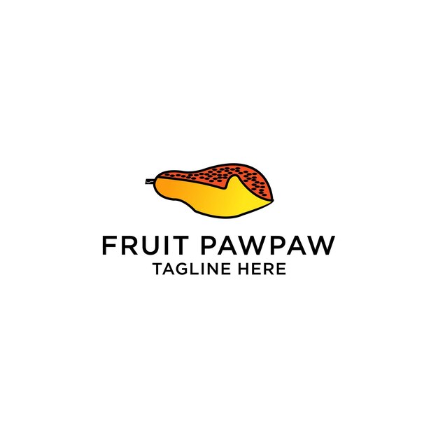 Fruit pawpaw logo pictogram ontwerp